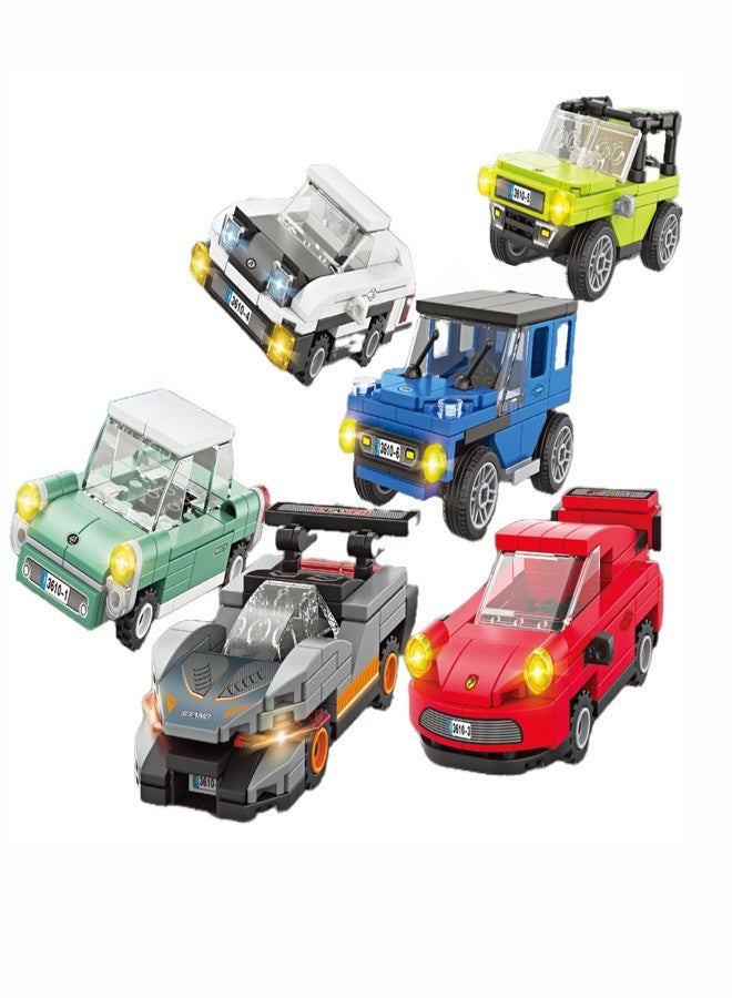 RUZARTH 6-in-1 Mini Car Building Blocks Set for Kids Age 6+ | Pull Back City Vehicles Construction Toy | 3D Assembly Brick Cars for Boys & Girls | STEM Learning Gift (522) - Image 1